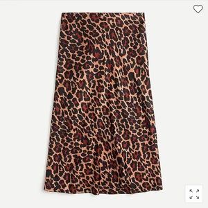 J Crew slip-on skirt. Leopard. XXS. New.